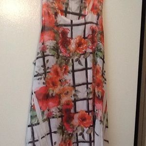 Dressy sequined  Cami-tank tunic top plus size 3X